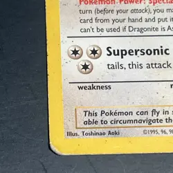 Pokemon TCG Dragonite Black Star Promo Card #5 WOTC- Heavily Played - Image 2