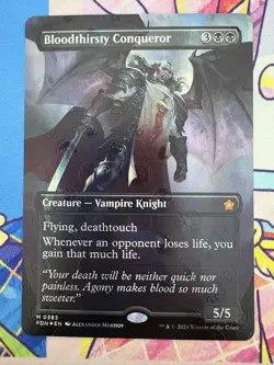 MTG Foundations Bloodthirsty Conqueror Mana Foil Play Use - Image 1