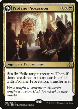 1x - Profane Procession - #166 - Rivals of Ixalan - NM MTG - Image 1