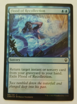 1x Flood of Recollection FOIL Commander Legends MTG Magic the Gathering NM - Image 1
