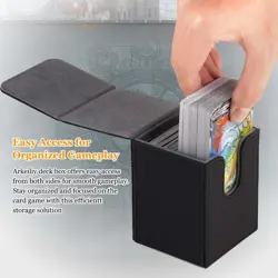 Card Deck Box 110+ Storage MTG Deck Box with 50 Pcs Card Sleeve Collectible Tr - Image 3
