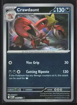 085/132 Crawdaunt - ME01 Mega Evolution Reverse Holo NM Pokemon - Image 1