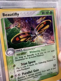 2003 Pokemon EX Ruby & Sapphire Beautifly - Holo 2/109 PSA 8 NM-MT - Image 3