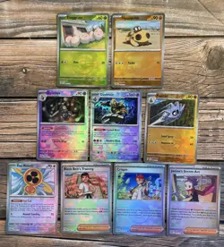 Pokemon Prismatic Evolutions Masterball x2 Pokeball x7 Holo Card Lot Dusclops NM - Image 1