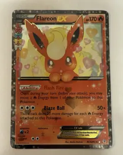 Flareon EX RC6/32 Pokemon TCG Generations: Radiant Collection Holo Card - Image 1