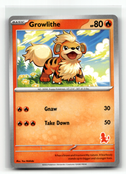 Pokemon My First Battle Growlithe - Charmander Stamp - Image 1