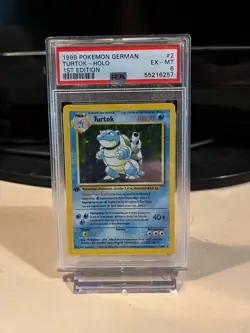 1999 Pokemon TCG GERMAN 1st Edition Turtok #2 PSA 6 EX-MT (Blastoise) 2/102 - Image 1