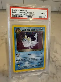 Dark Vaporeon Holo #9 Legendary Collection 2002 Pokemon PSA 6 EX-MT - Image 3
