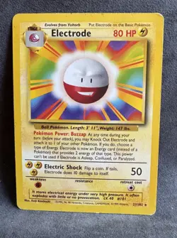Electrode 021/102 Base Set Regular Pokemon TCG Heavily Played - Image 1