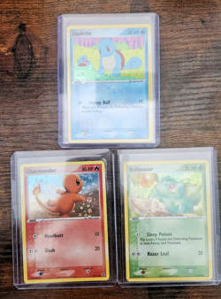 Pokemon EX Fire Red Leaf Green - Charmander, Bulbasaur, Squirtle - Lot of 3 - Image 1