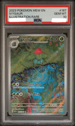 PSA 10 GEM MINT Ivysaur SV 151 Illustration Rare 167/165 Pokemon Card English - Image 1