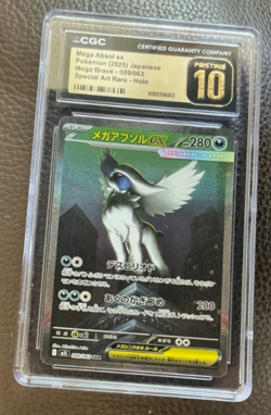 CGC PRISTINE 10 Mega Absol ex 089/063 Holo 2025 Pokemon JPN Mega Brave Evolution - Image 1
