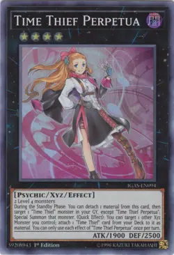 Time Thief Perpetua - IGAS-EN094 - Super Rare - 1st Edition Near Mint Yugioh! Ca - Image 1