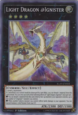 Light Dragon @Ignister - IGAS-EN044 - Super Rare - 1st Edition Near Mint Yugioh! - Image 1