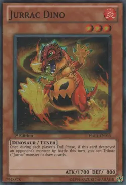 Jurrac Dino - HA04-EN015 - Super Rare - Unlimited Edition Near Mint Yugioh! Card - Image 1