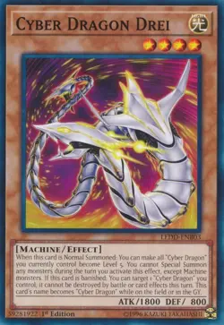 Cyber Dragon Drei - LEDD-ENB03 - Common - 1st Edition Near Mint Yugioh! Card - Image 1