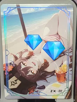 Hu Tao Under The Nightgown Card Goddess Story Anime Waifu ZX ZX-22 - Image 1