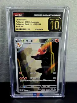 CGC 10 Pristine Charmeleon 169/165 AR Art Rare 151 sv2a Pokemon Card - Image 1