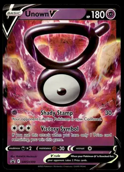 Pokemon TCG SWSH: Sword & Shield Promo Cards #SWSH300 Unown V NM - Image 1