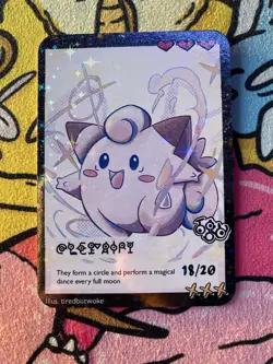 Pokemon Parody Cards by Tiredbutwoke, v3 / Set 3 - Clefairy Holographic Card - Image 1