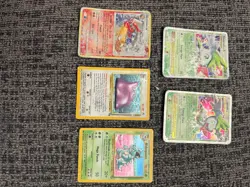 Large Lot of HEAVY DAMAGED Pokemon Cards - Vintage over 20 CARDS! - Image 1