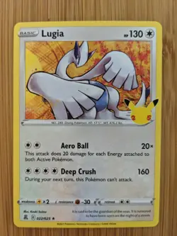 Lugia 022/025 HOLO Celebrations Set 25th Anniversary Pokemon Trading Card - Image 1
