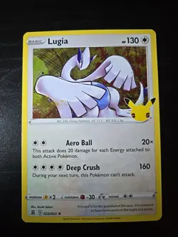 Pokemon Celebrations Lugia Holo Rare Card 022/025 NM - Image 1