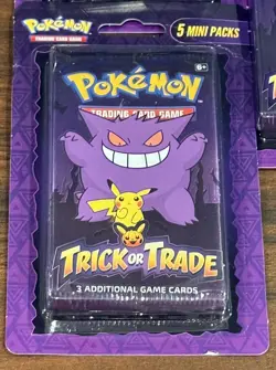 5x MJ Holdings Booster Pokemon TCG Trick Or Trade 25 Mini Packs 3 Cards Each =75 - Image 3