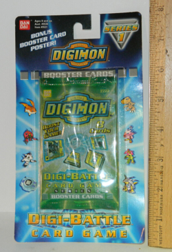 New 2000 Digimon Digi-battle cards Series 1 Factory Sealed Blister Booster Pack - Image 1