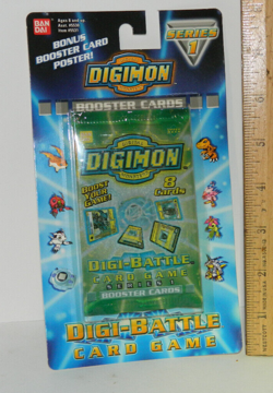 New 2000 Digimon Digi-battle cards Series 1 Factory Sealed Blister Booster Pack - Image 3