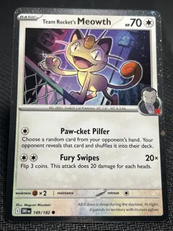 Team Rocket's Meowth (Cosmos Holo) 149/182 Miscellaneous Cards & Products Holo - Image 1
