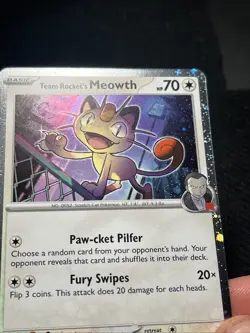 Team Rocket's Meowth (Cosmos Holo) 149/182 Miscellaneous Cards & Products Holo - Image 2