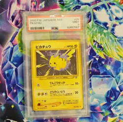 PSA 9 2000 Japanese Neo Pikachu Non-HOLO Pokemon Card - Image 1