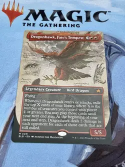 Dragonhawk, Fate's Tempest (Borderless) Bloomburrow Showcase MTG Regular Mythic - Image 3