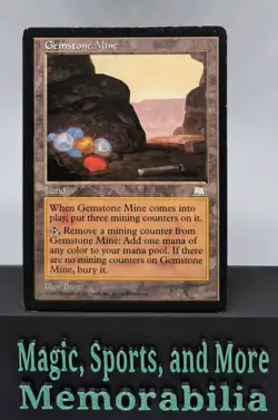 MTG Gemstone Mine Weatherlight Land Uncommon Magic The Gathering MP - Image 1
