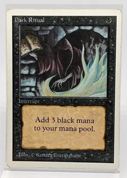 MTG Dark Ritual Unlimited Magic the Gathering LP - Image 2