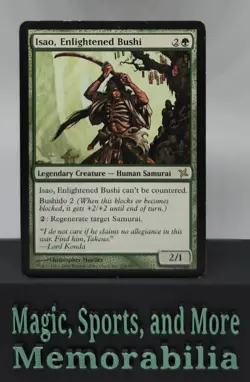 MTG Isao, Enlightened Bushi Betrayers of Kamigawa Rare Magic The Gathering MP - Image 1