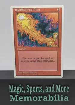 MTG Red Elemental Blast 4th Edition Magic the Gathering LP - Image 1