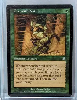 MTG One with Nature Scourge 125/143 Regular Uncommon NM Magic The Gathering - Image 1