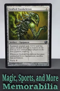 MTG Grafted Exoskeleton Scars of Mirrodin Uncommon Magic The Gathering LP - Image 1