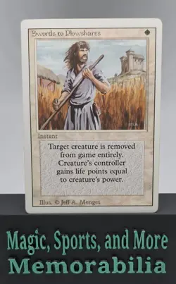 MTG Swords to Plowshares Revised Edition Regular Uncommon Magic The Gathering LP - Image 1