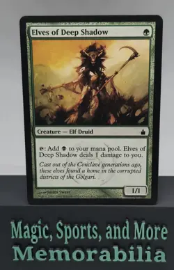 MTG Elves of Deep Shadow Ravnica: City of Guilds Common Magic The Gathering LP - Image 1