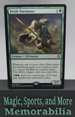 MTG Elvish Warmaster Kaldheim Regular Rare Magic The Gathering LP - Image 1