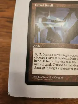 MTG Rare uncommon Cursed Scroll Tempest 1997 Near Mint + Magic The Gathering - Image 4