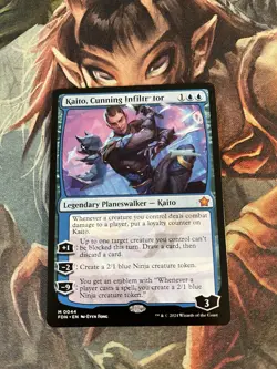MtG Kaito, Cunning Infiltrator - NM - Foundations - Image 1