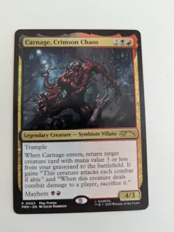 Magic the Gathering MTG - Carnage Crimson Chaos PRM Spiderman Promo #P003 NM - Image 1