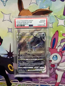 Pokemon Crown Zenith Galarian Gallery Glaceon VSTAR GG40/GG70 PSA 10 - Image 1