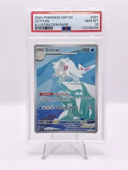 2024 POKEMON SSP EN-SURGING SPARKS ILLUSTRATION RARE #201 CETITAN PSA 10 - Image 1