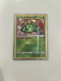 Pokemon TCG Radiant Venusaur 004/078 Pokemon GO Holo Shiny NM+ - Image 1