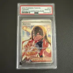 2024 Pokemon TWM en Special Illustration Rare #217 Carmine, PSA 10 Gem Mint - Image 1